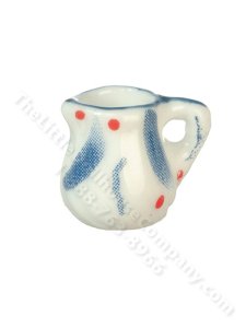 (image for) Miniature Pitcher for Dollhouses - Blue/Red Abstract