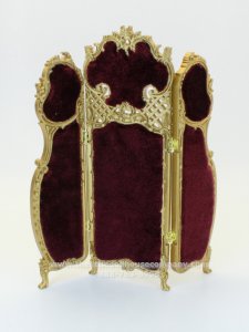 (image for) Miniature Rococo Style Dresing Screen for Dollhouses