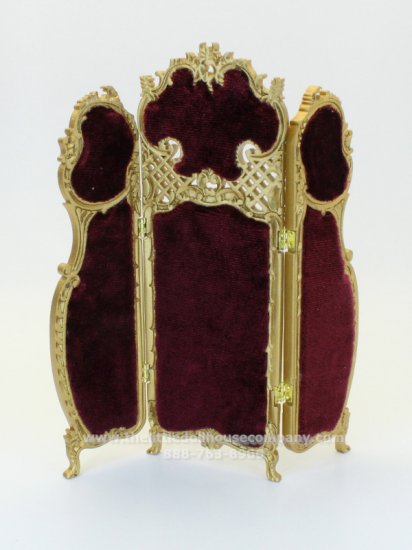 (image for) Miniature Rococo Style Dresing Screen for Dollhouses