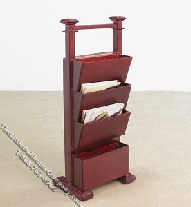 (image for) Miniature Combination Retail Mirror/Magazine Rack for Dollhouses