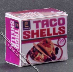 (image for) Miniature Taco Shells Box for Dollhouses