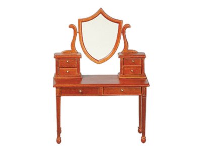 (image for) Miniature Walnut Dressing Table for Dollhouses