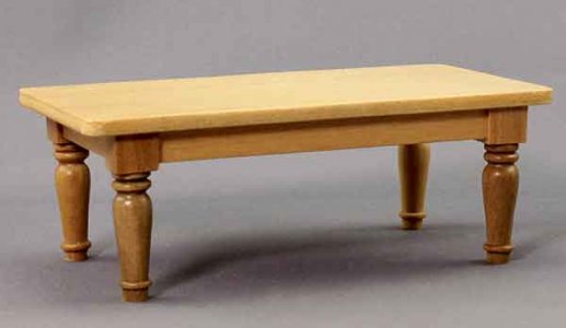 (image for) Miniature Cara Golden Oak Coffee Table for Dollhouses
