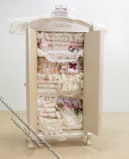(image for) Miniature Dressed Overstuffed Blanket Closet by Danielle Designs