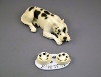 (image for) Dollhouse Scale Model Dog "Bow Wow" Food and Water Bowls
