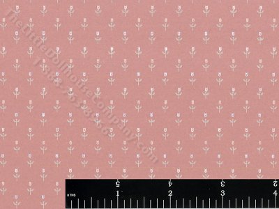 (image for) Pink Tulip Miniature Wallpaper for Dollhouses