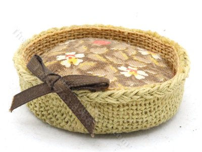 (image for) Miniature Dog Bed with Floral Pillow