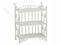 (image for) Miniature White Wire 3 Tier Shelving Unit for Dollhouses