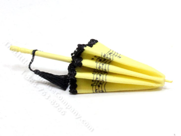 (image for) Miniature Parasol for Dollhouses - Yellow Music
