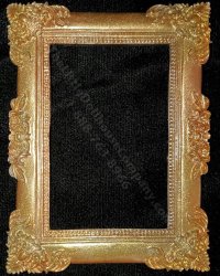 (image for) Miniature Golden Rectangular Baroque Frame
