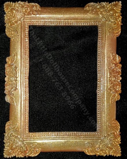 (image for) Miniature Golden Rectangular Baroque Small Frame