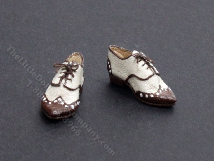 (image for) Miniature Brown Leather Mens Golf Shoes by Judith Blondell
