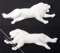 (image for) Dollhouse Scale Model Pair of Lion Appliques