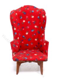 (image for) Vintage Miniature Wingback Chair for Dollhouses