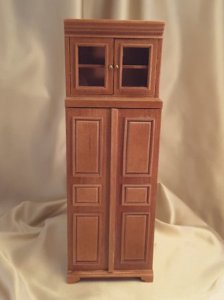 (image for) Miniature Cherry Cambridge Refrigerator for Dollhouses