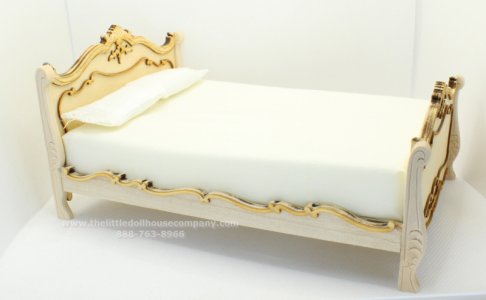(image for) Miniature Unfinished Shabby Chic Double Bed