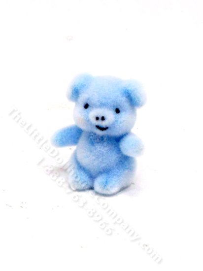 (image for) Miniature Fuzzy Blue Pig Toy for Dollhouses