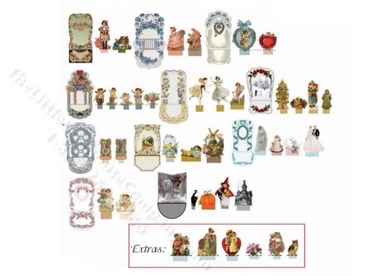 (image for) Miniature Holiday Greeting Cards Kit for Dollhouses