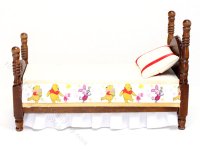 (image for) Miniature Walnut Twin Bed with Winne the Pooh Bedding by Janet