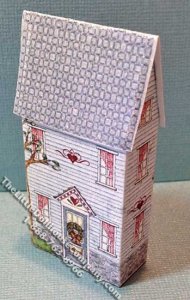 (image for) Miniature Lithographed Ann & Andy House Kit for Dollhouses