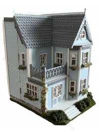 (image for) 1:144 Scale Sister House Dollhouse Kit - Blue