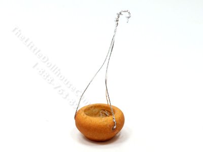 (image for) Miniature Teracotta Hanging Planter for Dollhouses - Small