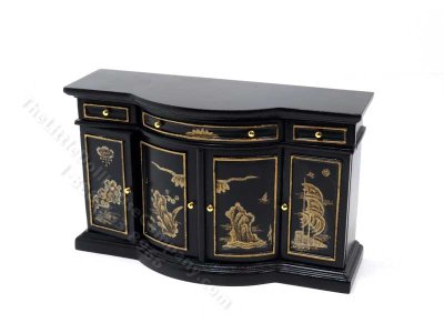 (image for) Miniature Credenza with Chinese Style Finish for Dollhouses