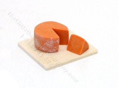 (image for) Miniature Red Leicester Cheese on Wood Board