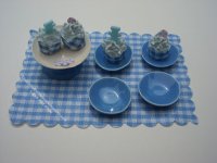 Dollhouse Scale Model Cupcake Dessert Set For Baby Boy (image for) Dollhouse Scale Model Cupcake Dessert Set For Baby Boy