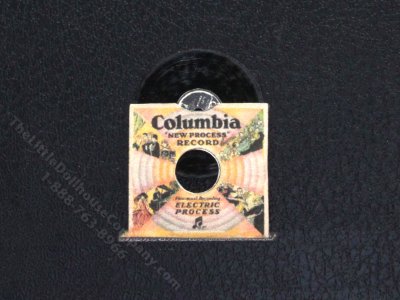 (image for) Miniature "Columbia New Process" Vinyl Record for Dollhouses