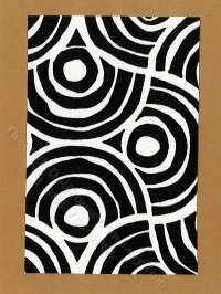 (image for) Miniature Black Ripples Rug for Dollhouses