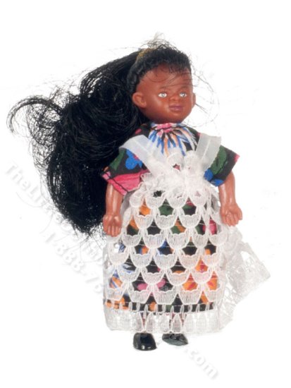 (image for) Miniature Victorian Black Girl Doll with Outfit