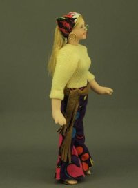 (image for) Retro '60s Girl Porcelain Hippie Doll by Cindy's Dolls