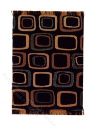 (image for) Miniature 70s Square Pattern Rug for Dollhouses