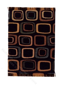 (image for) Miniature 70s Square Pattern Rug for Dollhouses