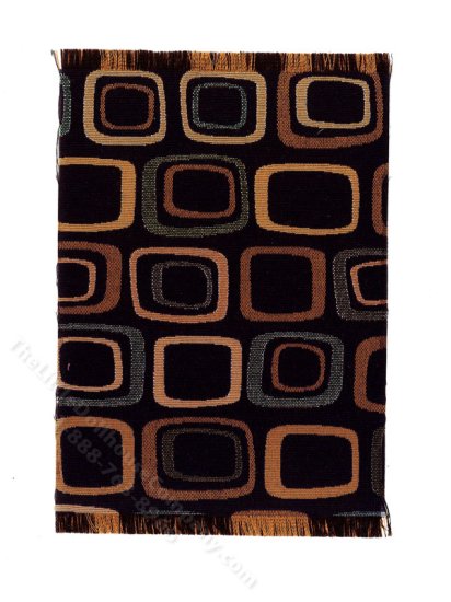 (image for) Miniature 70s Square Pattern Rug for Dollhouses