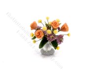 (image for) As-Is Miniature Half-Scale Vase of Flowers for Dollhouses