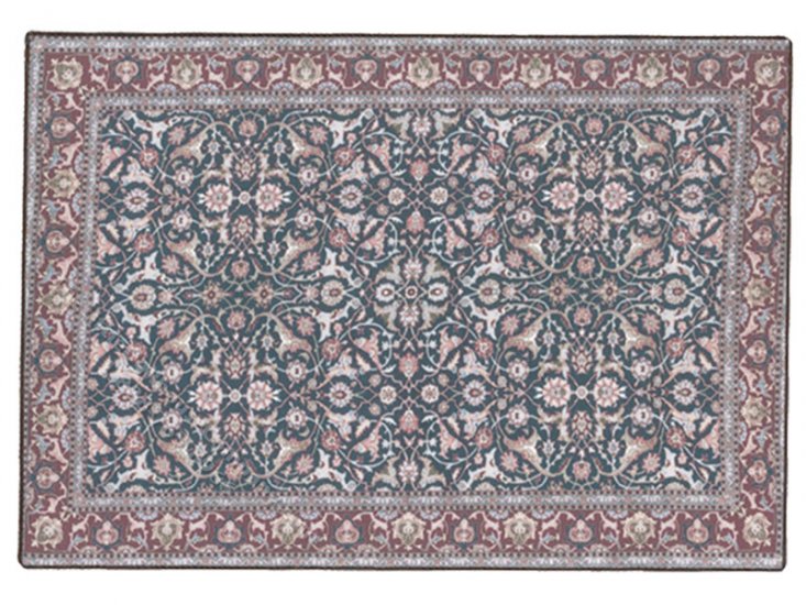 (image for) Miniature Medium 'Delia' Rug - Blue and Red Aubusson