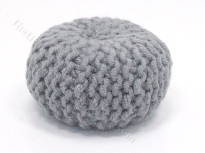 (image for) Miniature Grey Yarn Ottoman by Judith Blondell
