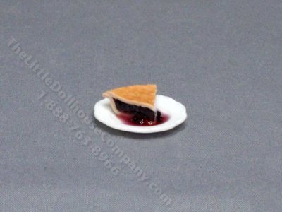 (image for) Miniature Slice of Pie on Plate for Dollhouses