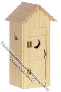 (image for) Miniature Single Seat Outhouse for Dollhouses