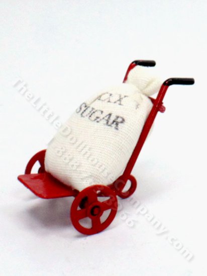 (image for) Miniature Red Dolly with Sack of Sugar