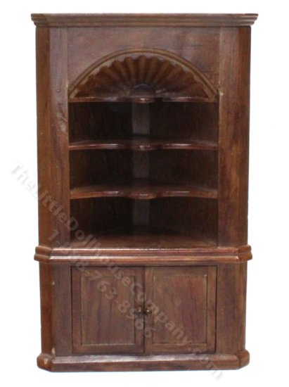 (image for) Miniature Corner China Cabinet for Dollhouses