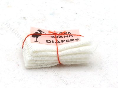 (image for) Miniature Stork Brand Cloth Diapers
