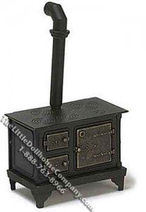 (image for) Miniature Old Fashioned Wood Stove for Dollhouses