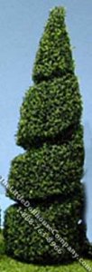 (image for) Miniature "Spiral" 4" Tree for Dollhouses 2/pkg
