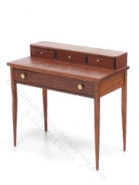 (image for) Miniature Walnut Writing Desk and Chair for Dollhouses