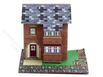 (image for) Miniature Paper Dollhouse and Dolls - Brick House
