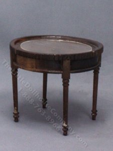 (image for) Miniature Glass Topped Round Table for Dollhouses