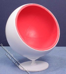 (image for) Miniature Retro Ball Chair for Dollhouses